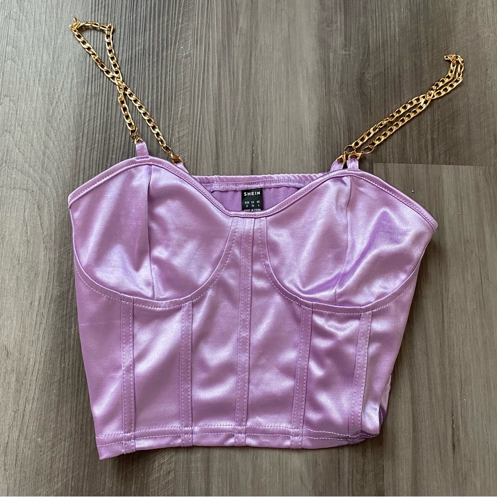 Purple chain top